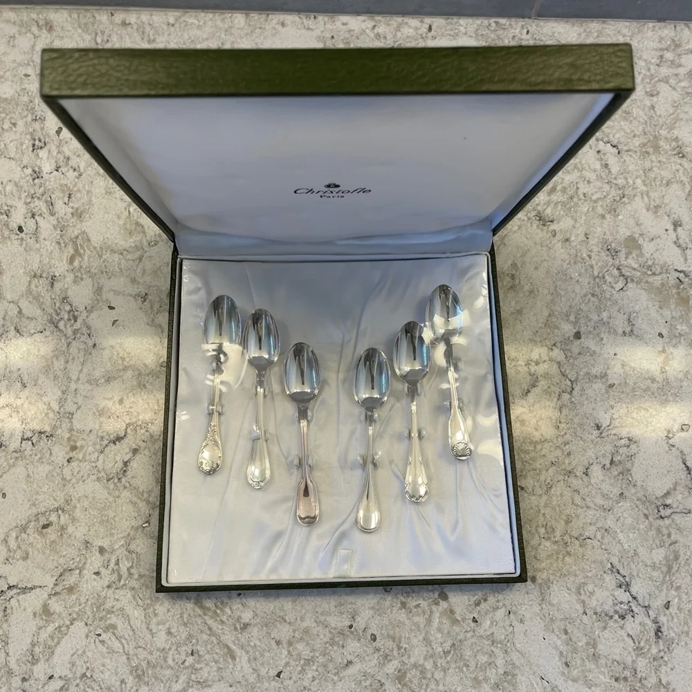 Vintage Christofle‎ Paris set of 6 teaspoons